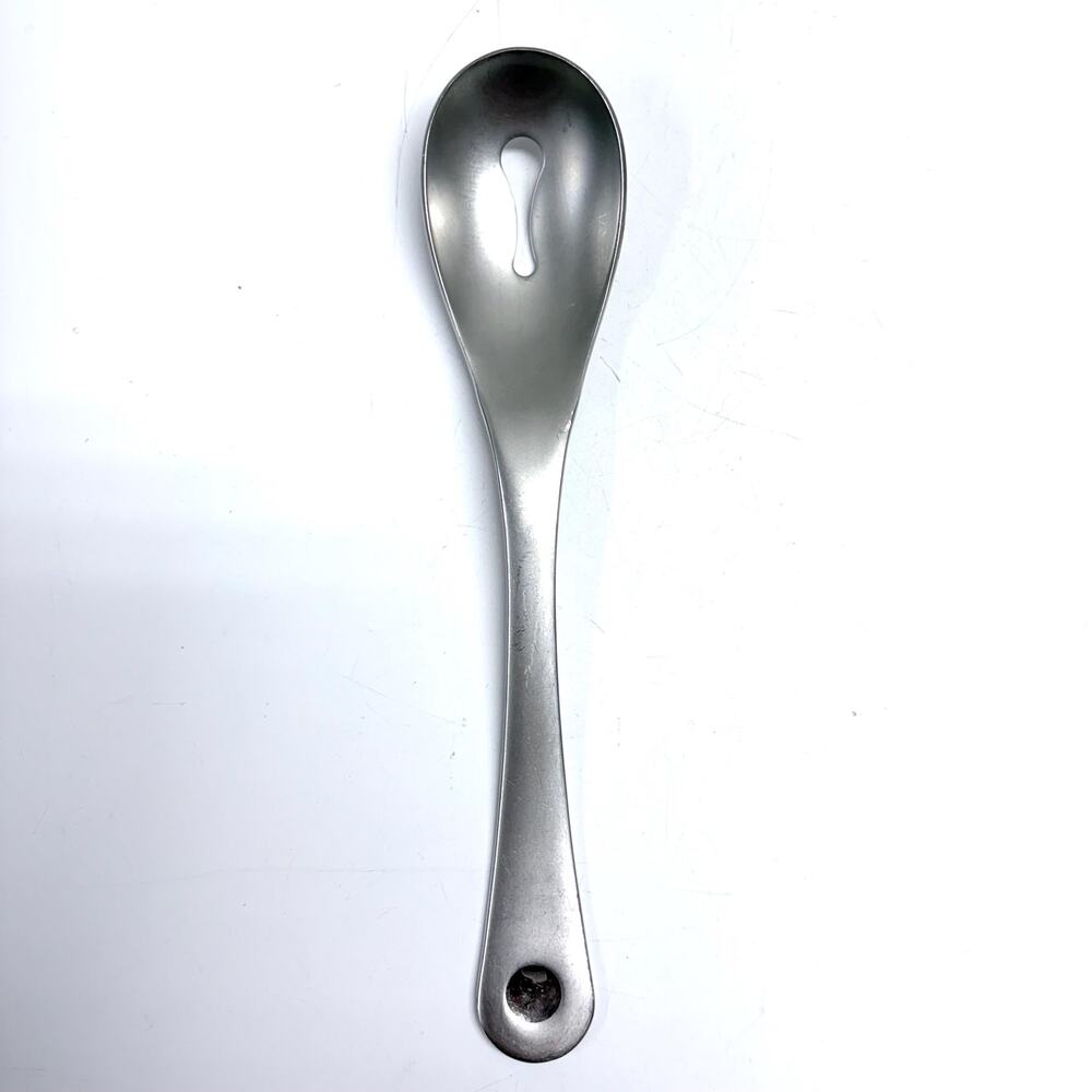 Robert Welch Pendulum Satin Stainless Steel Pierced Serving Spoon Minimalist